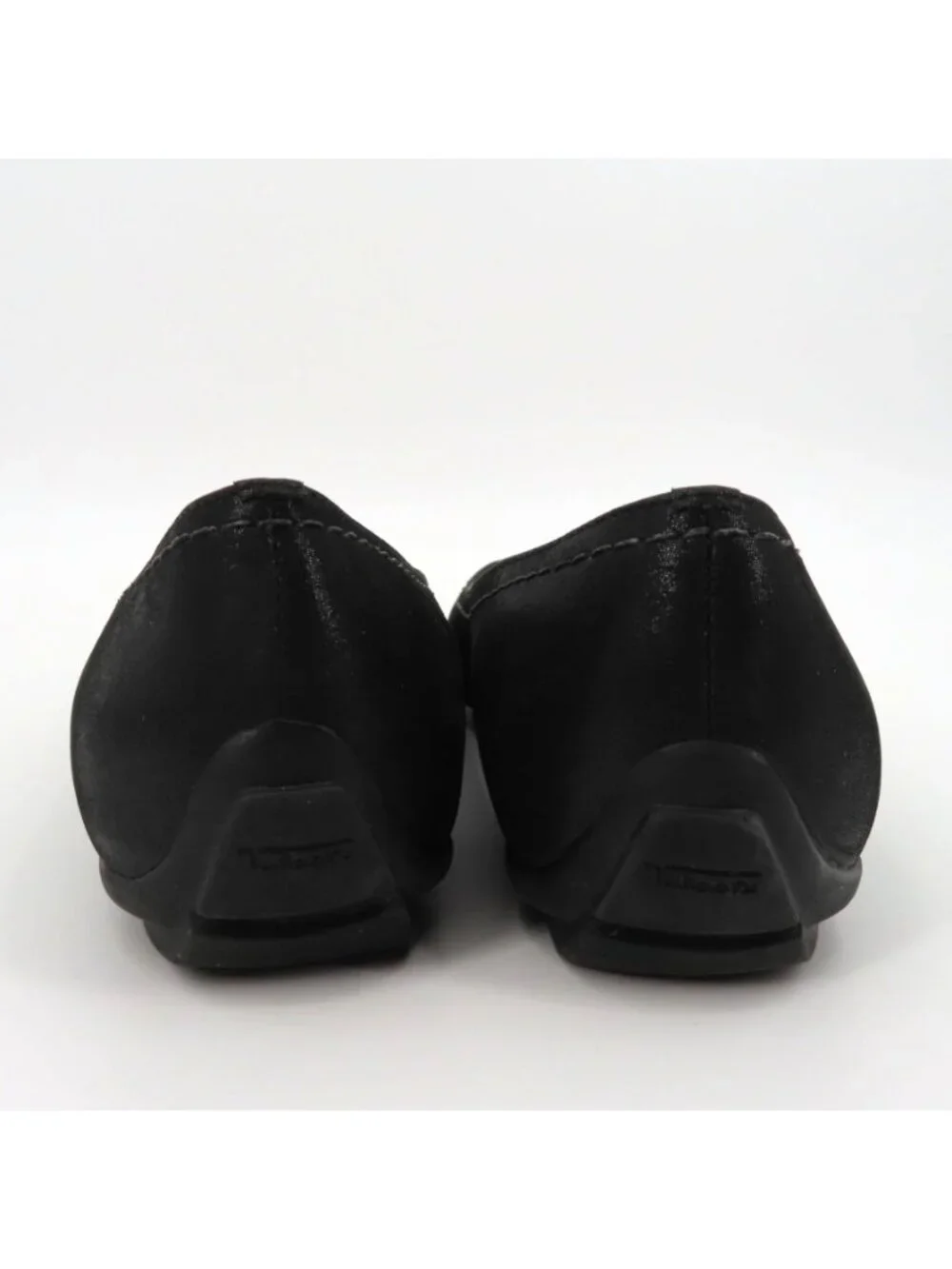 Talbots Women 6 B Shimmer Black Leather Cut Out Round Toe Ballet Flats Shoes